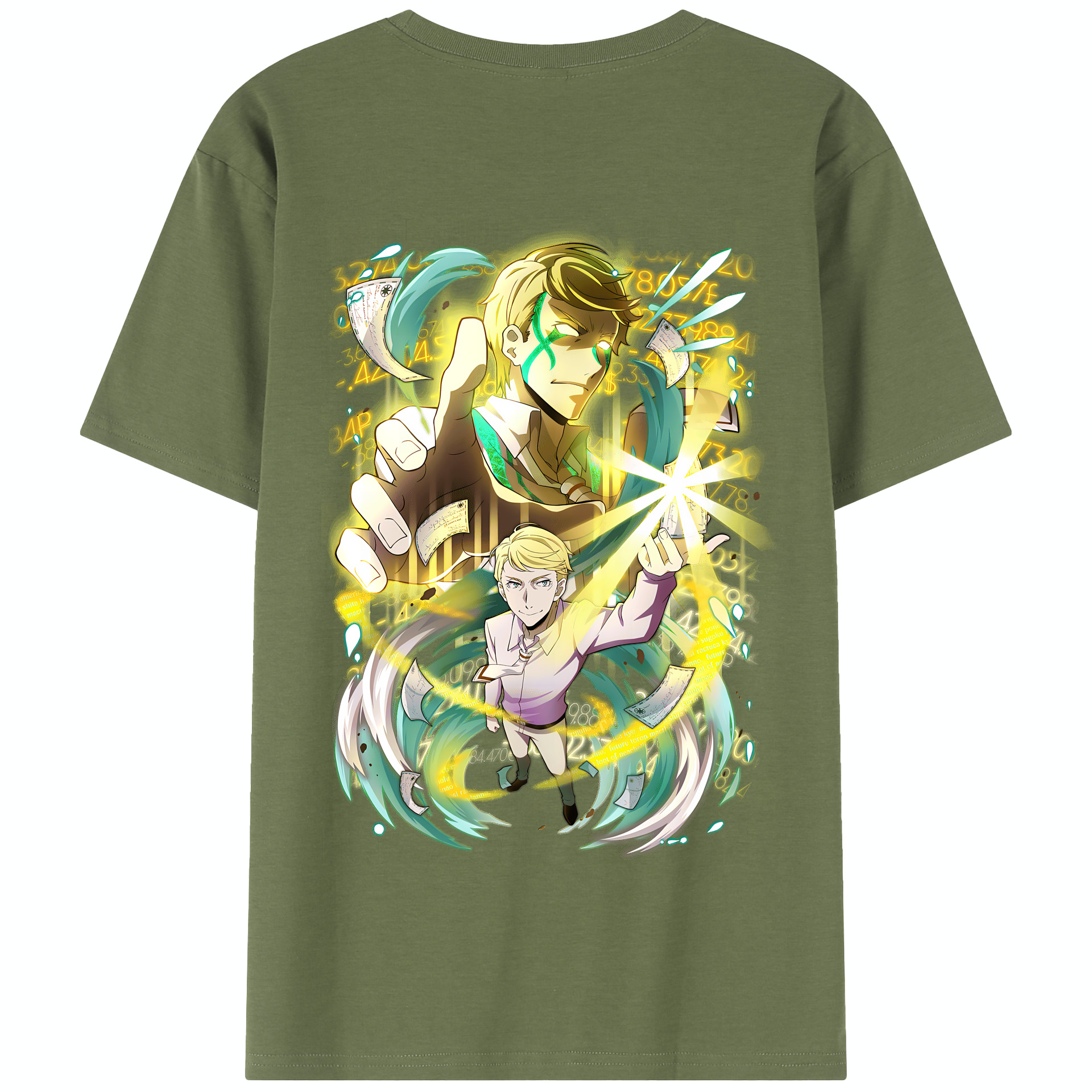 （画像用） 文豪ストレイドッグス Bungo Stray Dogs 綿100％半袖Tシャツ（背面プリント）